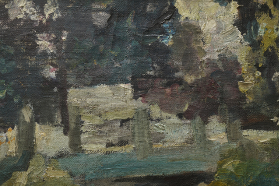 1910 Vorfrühling im Englischen Garten 44x63