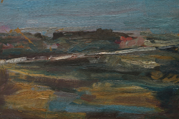1911 Oberbayerische Landschaft 43x36
