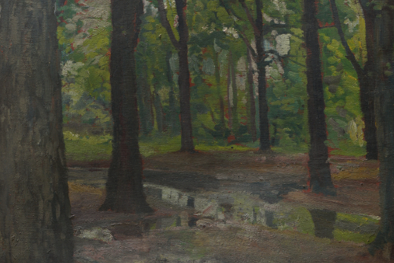 1913 Parkstudie im Englischen Garten 71x50