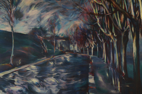 1916 Landschaft bei Dachau 38x48