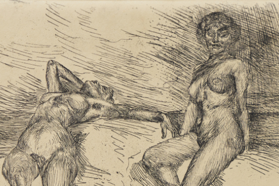 1916 Nach dem Bade 14x16
