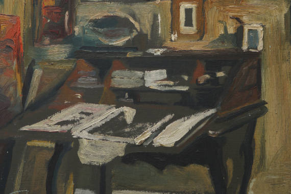 1918 Teilansicht des Wohnzimmers in Marnheim 47x36