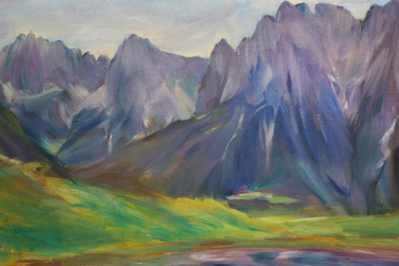 1925 Lautersee bei Mittenwald 60x80