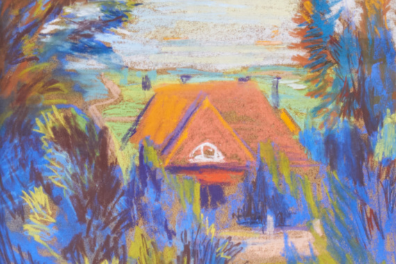 1926 Rotes Haus vor See - Privatbesitz