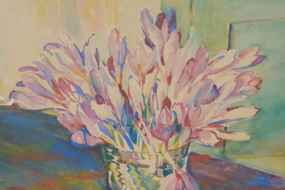 1949 Herbstzeitlose in Schale 29x37