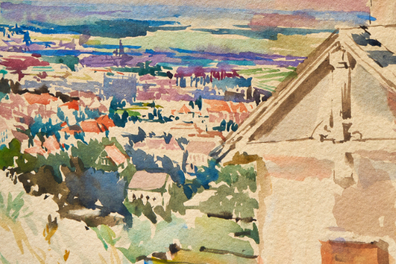 1950 Wengertshäuschen bei Neustadt 24x31