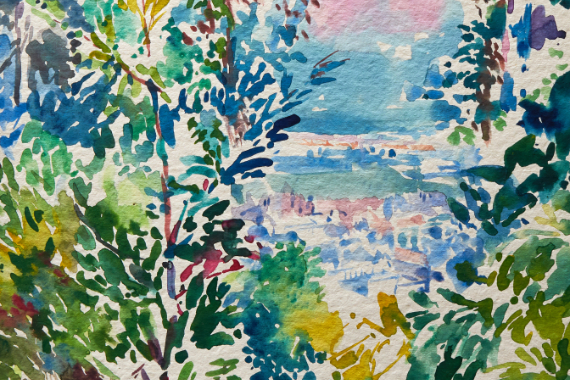 1951 Park mit Durchblick 36x25