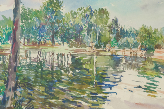 1952 Badeweiher (Soldatenweiher) 26x37