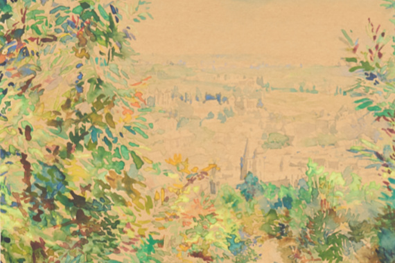 1953 Blick auf Hambach 49x34