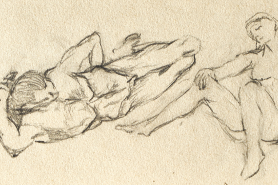 1955 Aktstudie 9x12