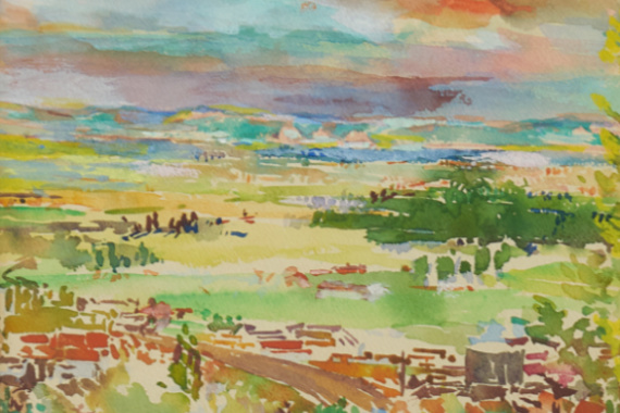 1956 Wolken über Rheinebene 36x26 - nicht verkäuflich