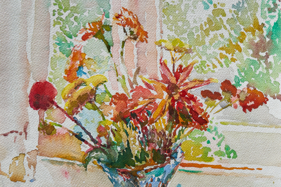 1962 Blumenstrauss 36x29 - verkauft